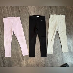Zara leggings BUNDLE in Black, Pink, and Cream
